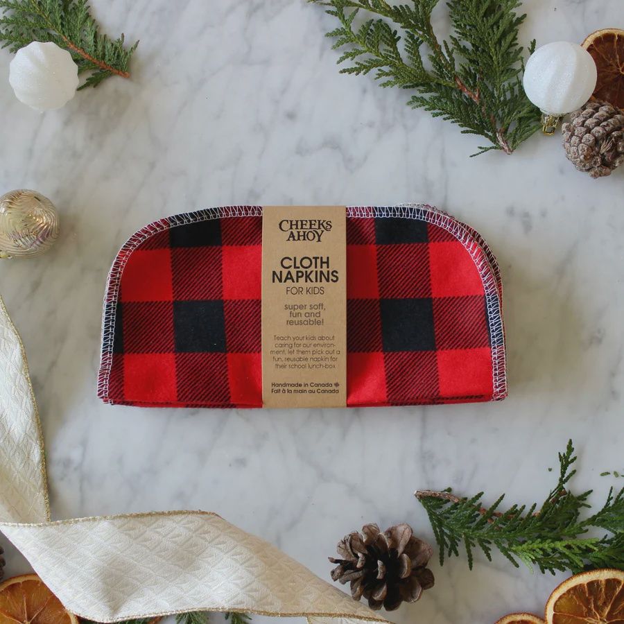 Cloth Napkins - Plaids, Colour: red &amp; black plaid