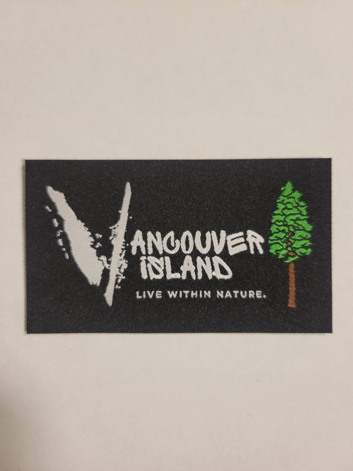 Vancouver Island Woven Patches, Design: Live Within Nature