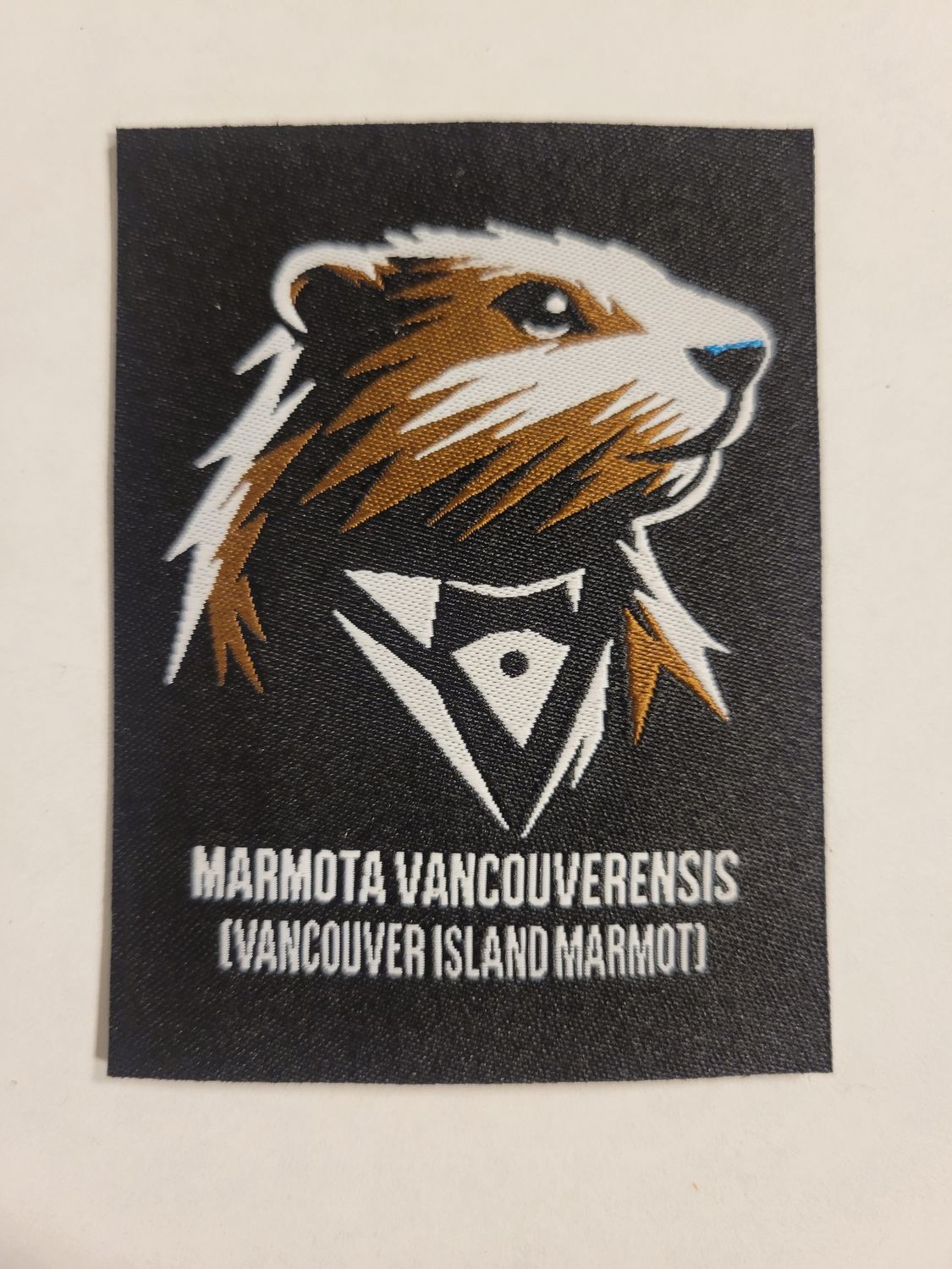 Vancouver Island Woven Patches, Design: marmota vancouverensis