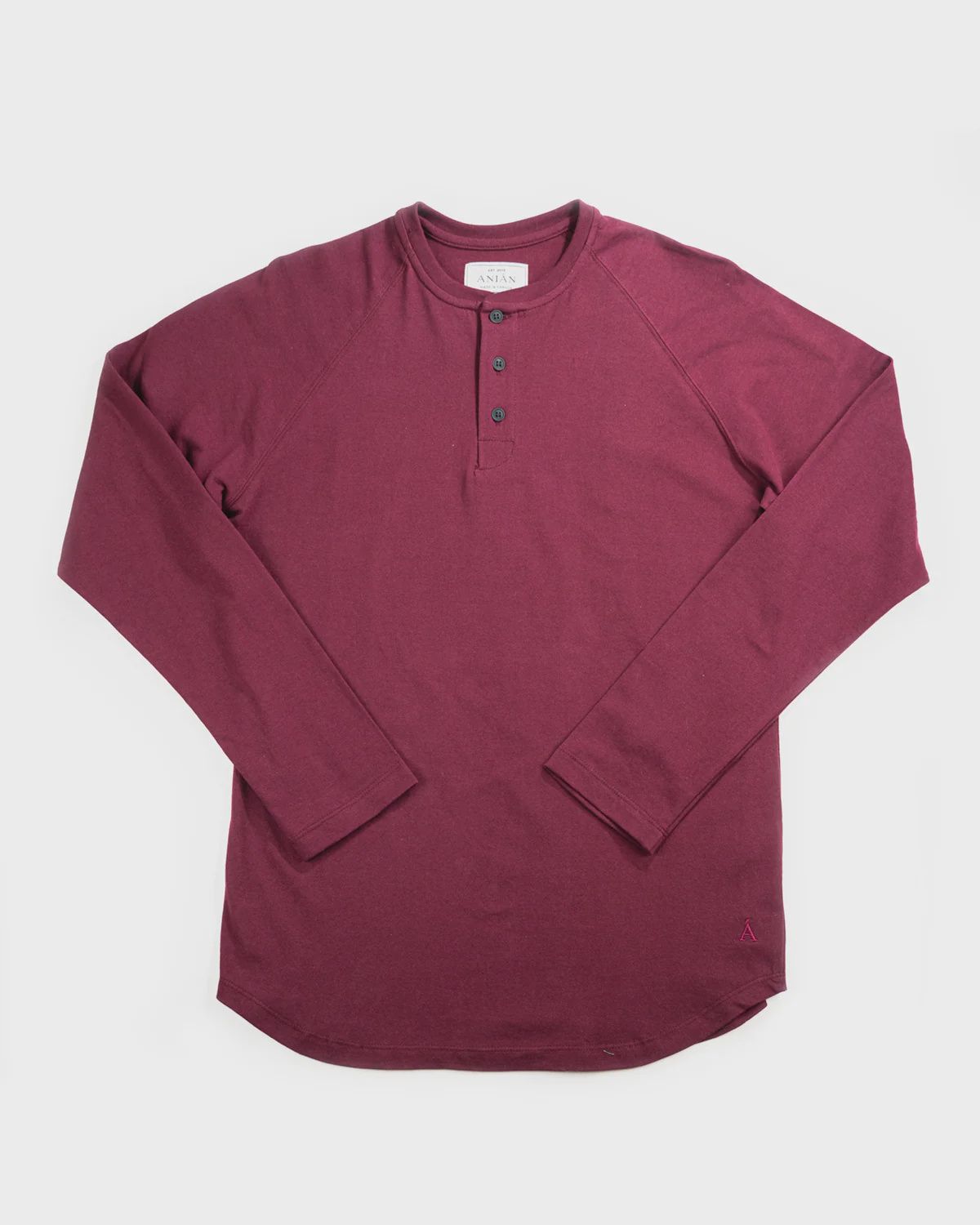 U The Circular Henley | Past Season - XS/S ONLY*, Colour: Port, Size: S