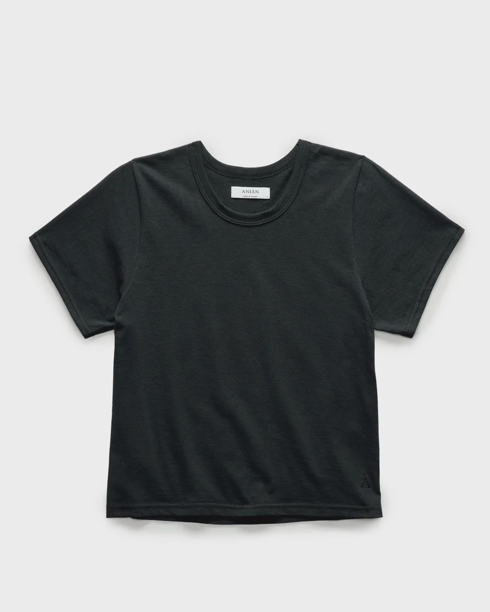 The Circular Crop Tee, Size: s, Colour: black