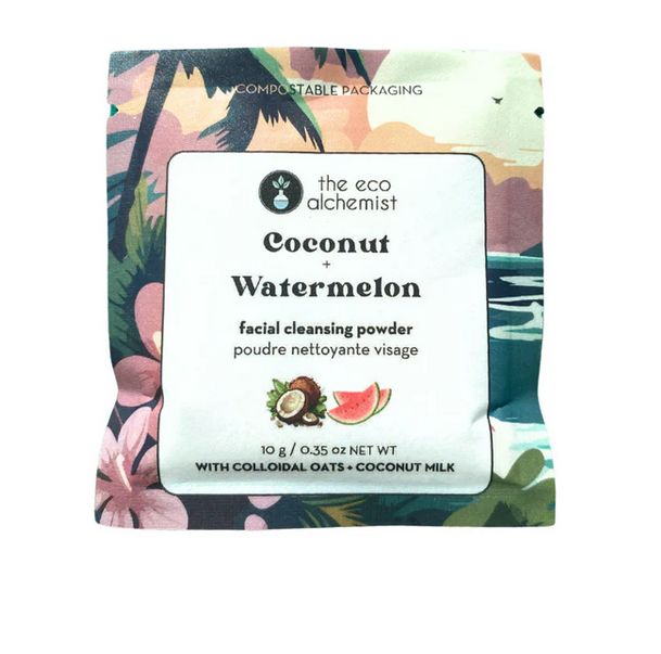 Facial Cleansing Powder - Coconut + Watermelon, Size: mini sachet | 10g