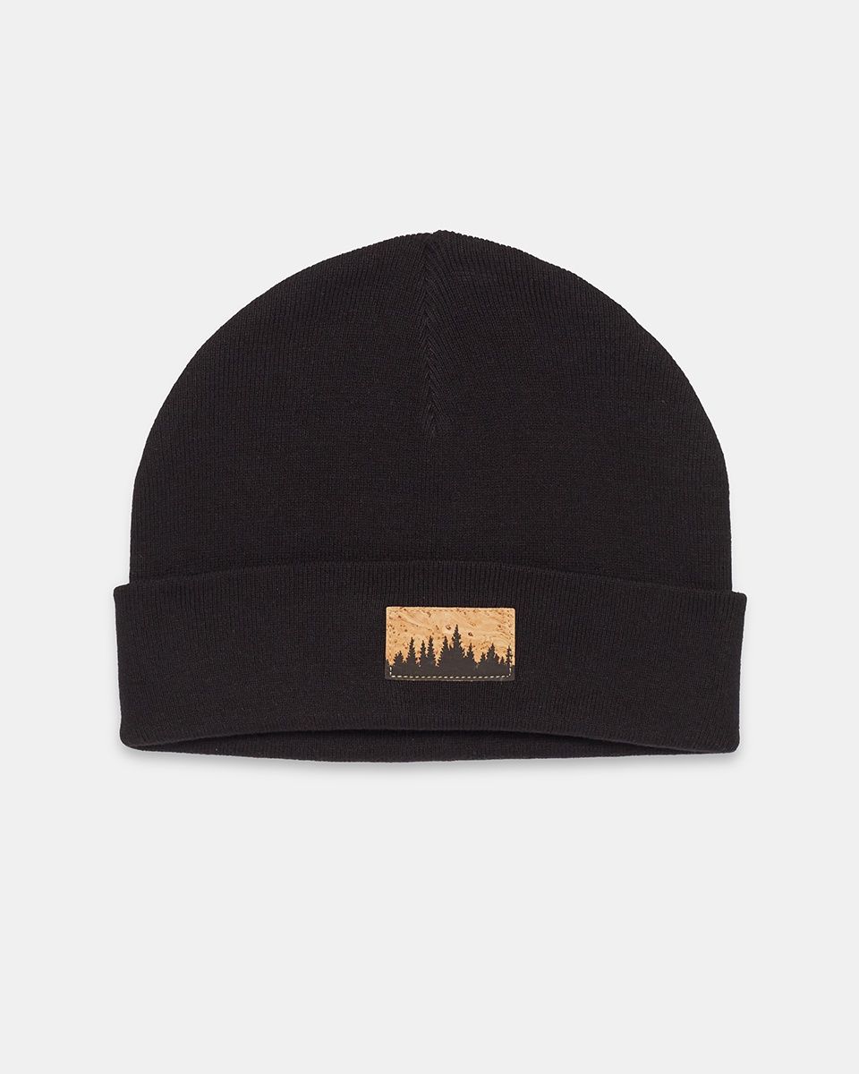 Kurt Juniper Patch Beanie, Colour: Meteorite Black/Cork Patch