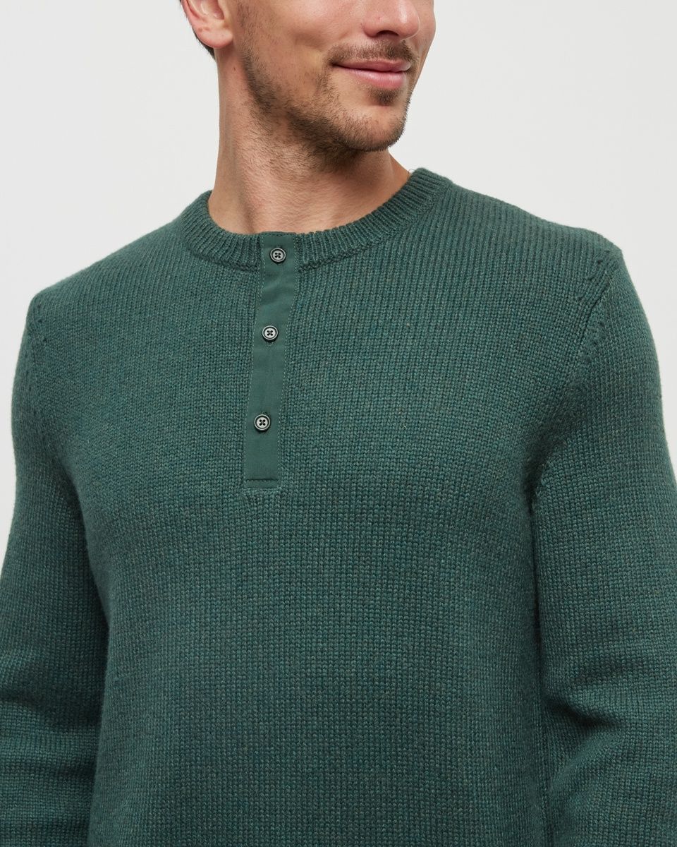 M Dalton Sweater, Colour: Forest Pine Heather, Size: M
