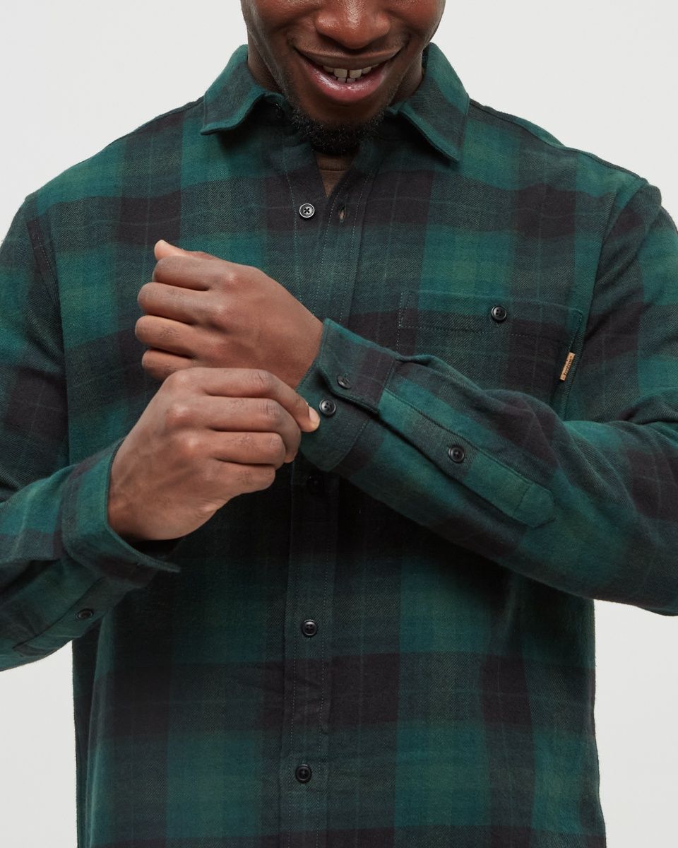 M Forest Flannel Shirt, Colour: Forest Pine/Storm Plaid, Size: M