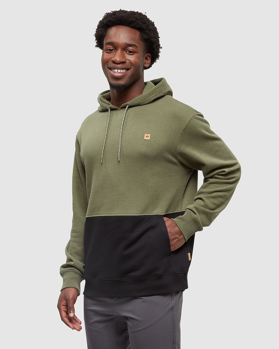 M Howson Hoodie, Colour: Deep Olive/Meteorite Black, Size: XL