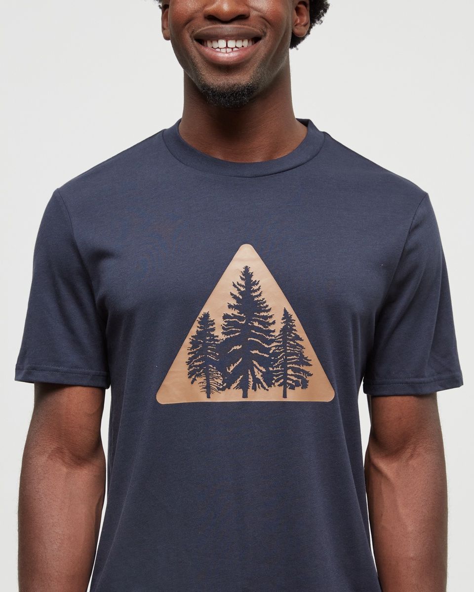 M Pine Trio T-Shirt, Colour: midnight blue/camel, Size: l
