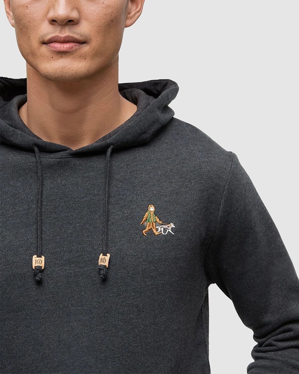 M Sasquatch Hoodie, Colour: Meteorite Black Heather/Dog Walk/Forest, Size: XL