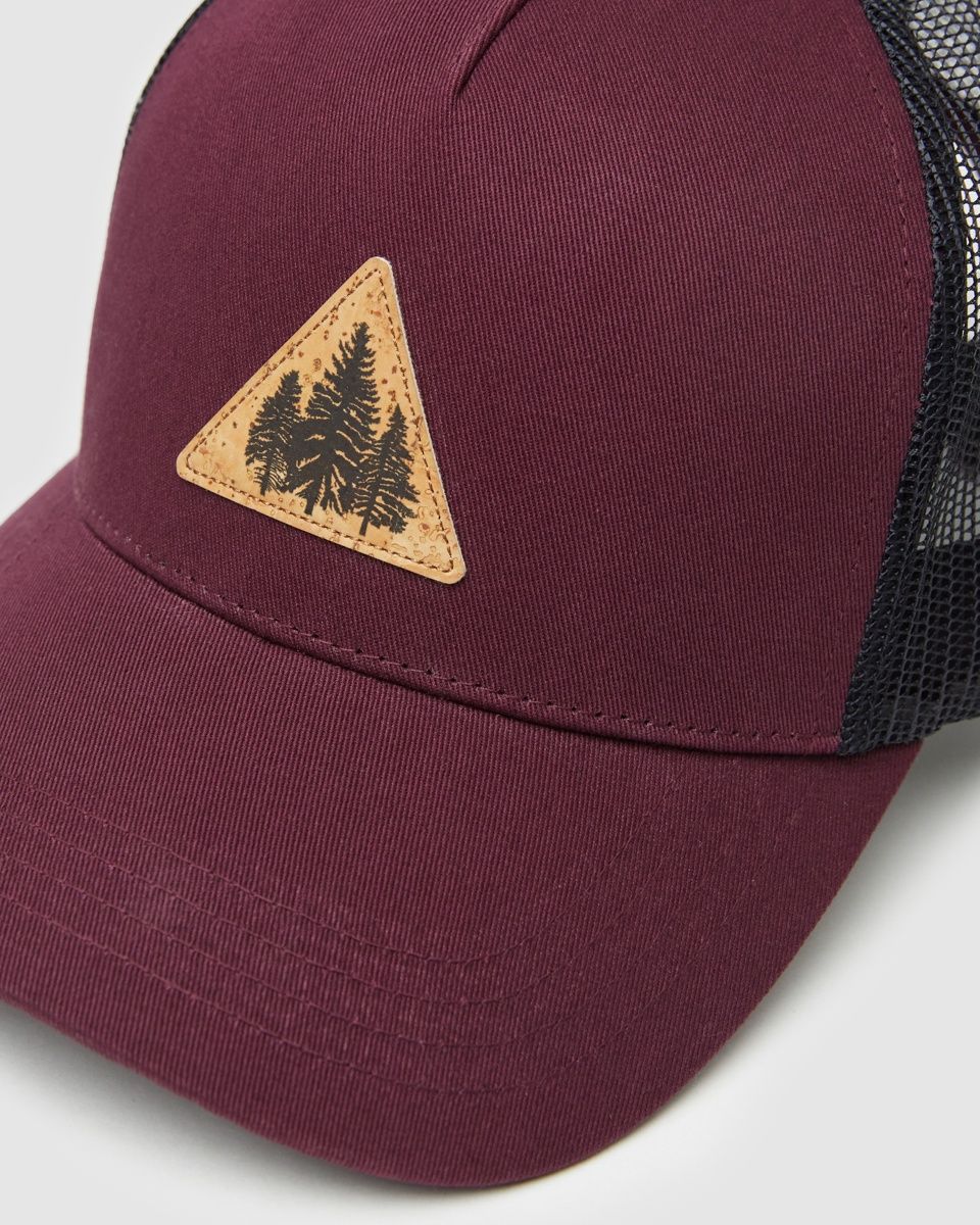 Pine Trio Altitude Hat, Colour: Deep Burgundy/Cork Patch