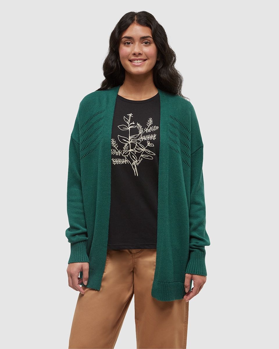 W Prairies Cardigan, Colour: Forest Pine Heather, Size: S