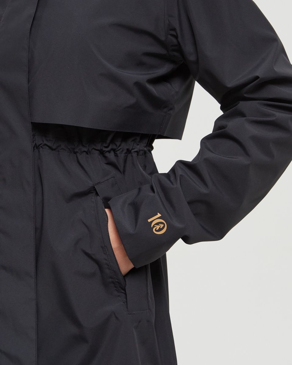 W Nimbus Long Rain Jacket, Colour: Meteorite Black, Size: S