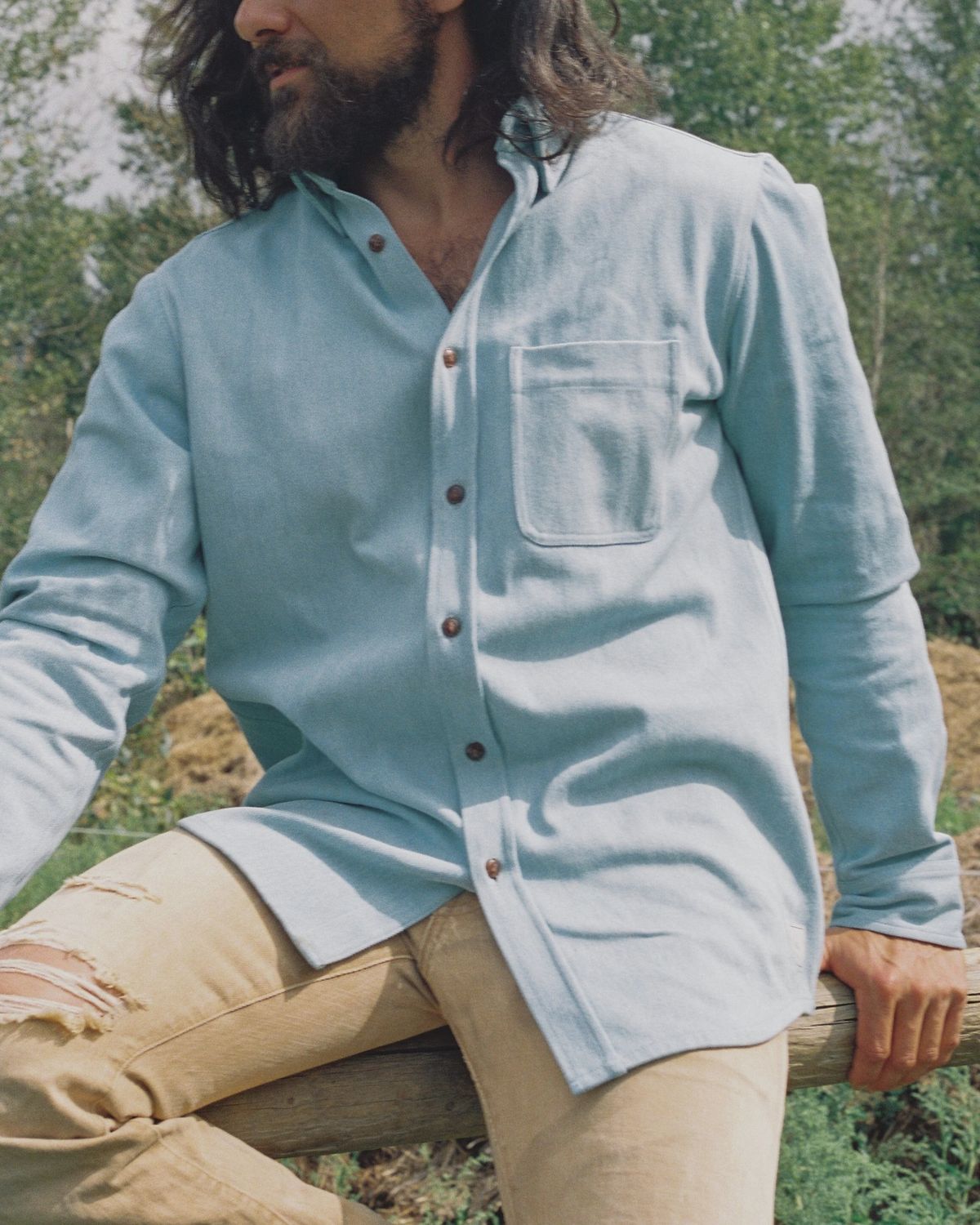 M The Denim Shirt, Colour: Skyline, Size: L