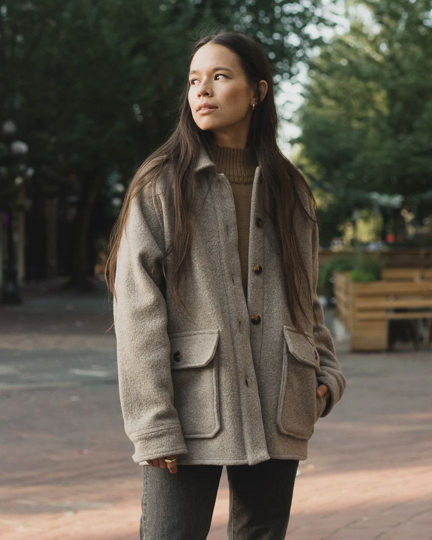 W The Georgia Coat, Colour: Sandstone, Size: L
