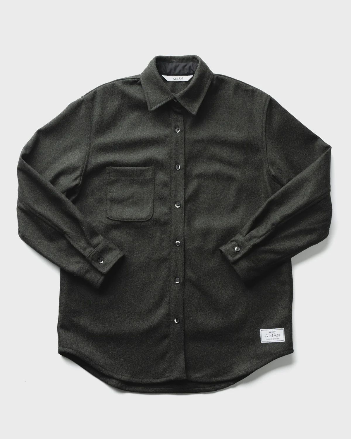 W Modern Melton Wool (600GSM), Colour: Olive, Fit: Relaxed, Size: XXL