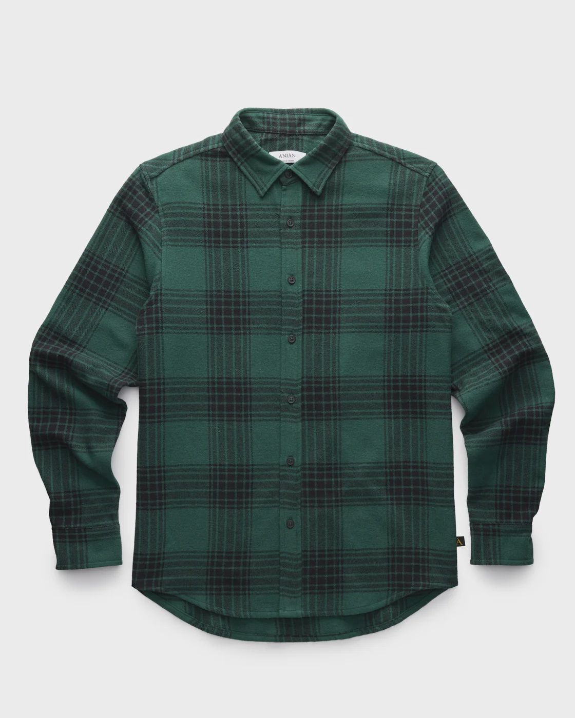 M The Sunday Flannel, Colour: Forest, Size: M