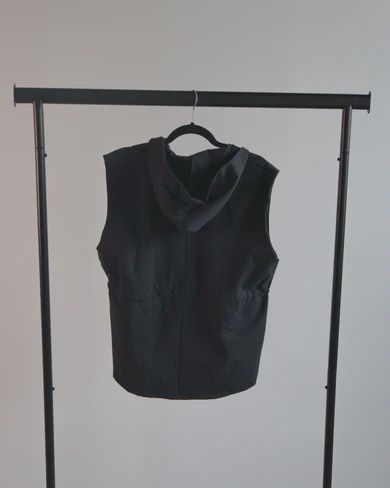 U The Easy Layer Hooded Vest*, Colour: Black, Size: 2X