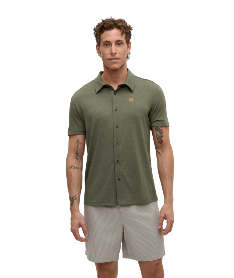M Hawthorn Shirt, Colour: Deep Olive Heather, Size: M