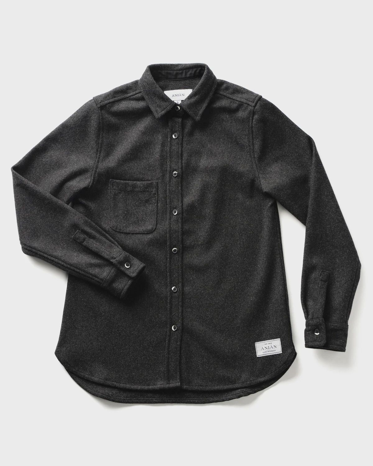 W Modern Melton Wool (600GSM), Colour: Charcoal, Fit: Tailored, Size: XXL