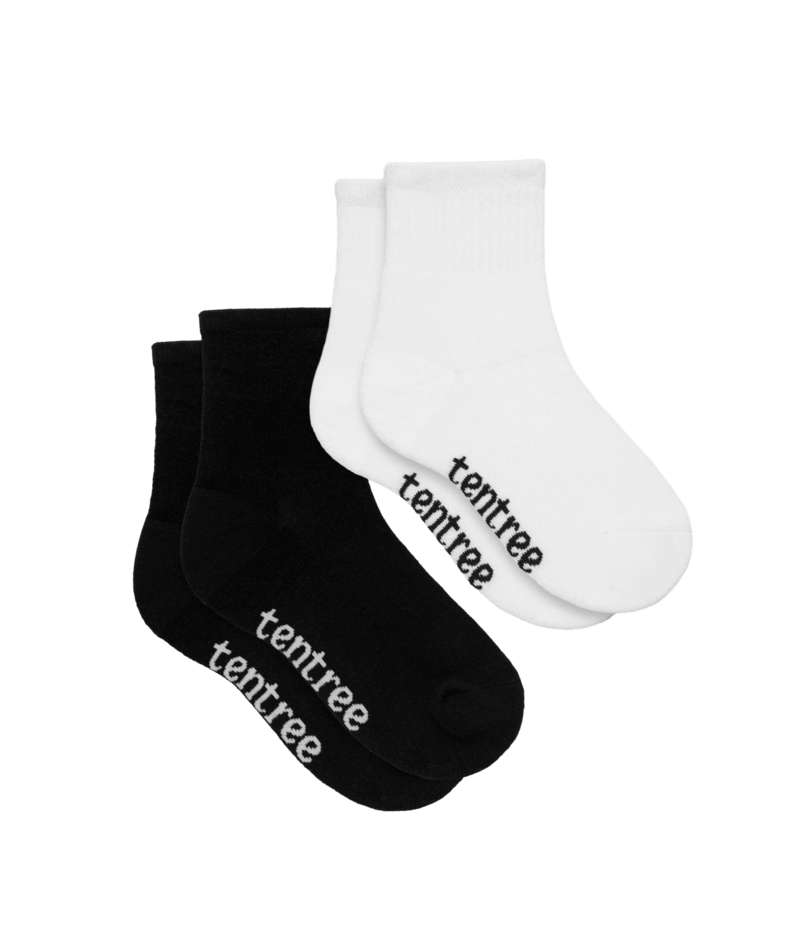 U Cortes Socks 2-Pack, Colour: Meteorite Black/White, Size: LXL