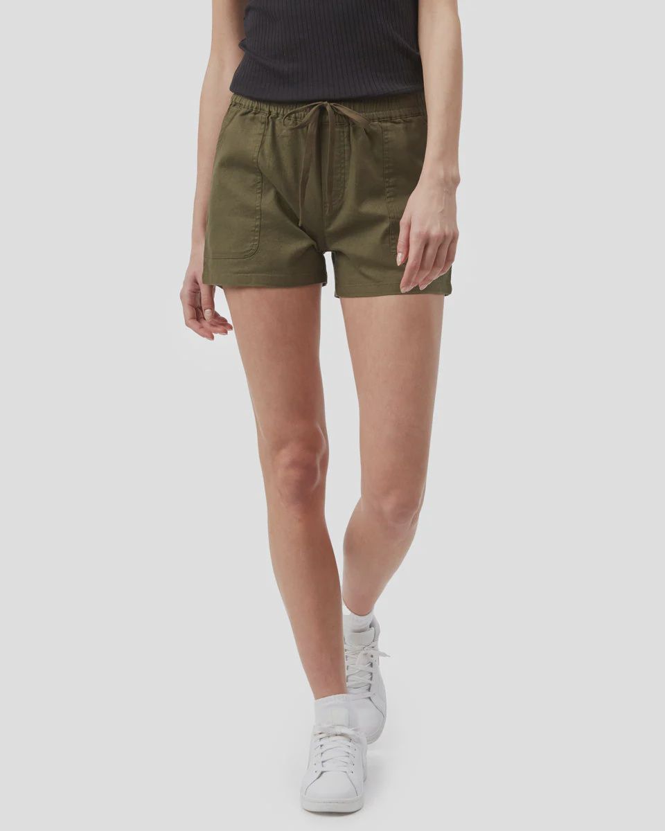 W Hemp Stretch Instow Short *, Colour: XL, Size: Olive Night Green