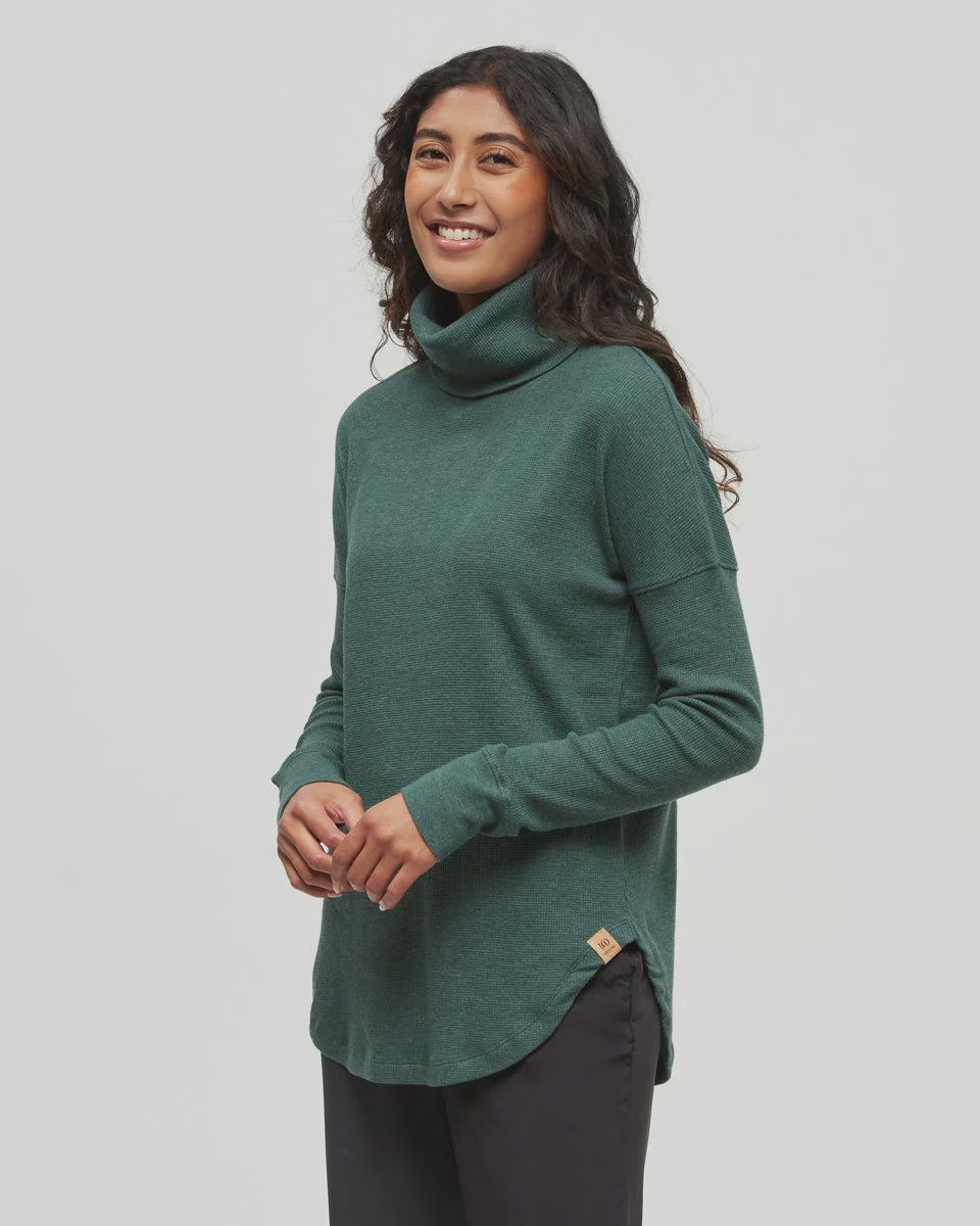 W Highwood Turtleneck*, Colour: Forest Pine Heather, Size: M