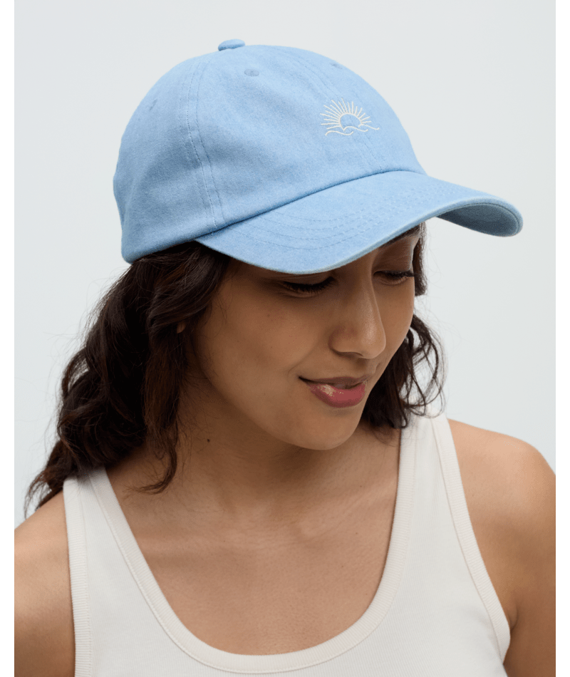 U Embroidered Denim Peak Hat