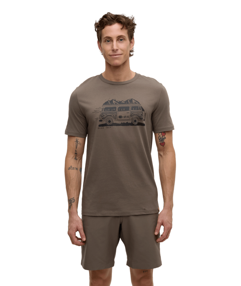 M Road Trip T-Shirt, Colour: Timber/Meteorite Black, Size: M