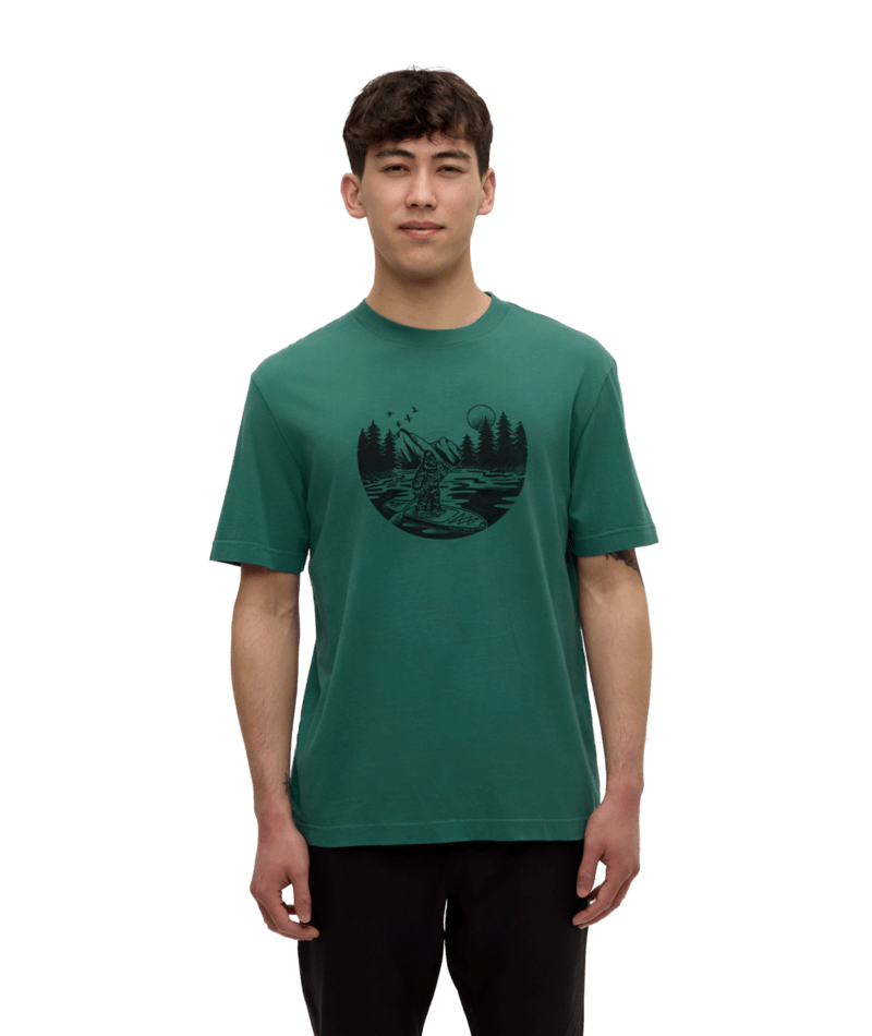 M Regenerative Lake Life Portal T-Shirt, Colour: Tidal Teal/Meteorite Black, Size: M