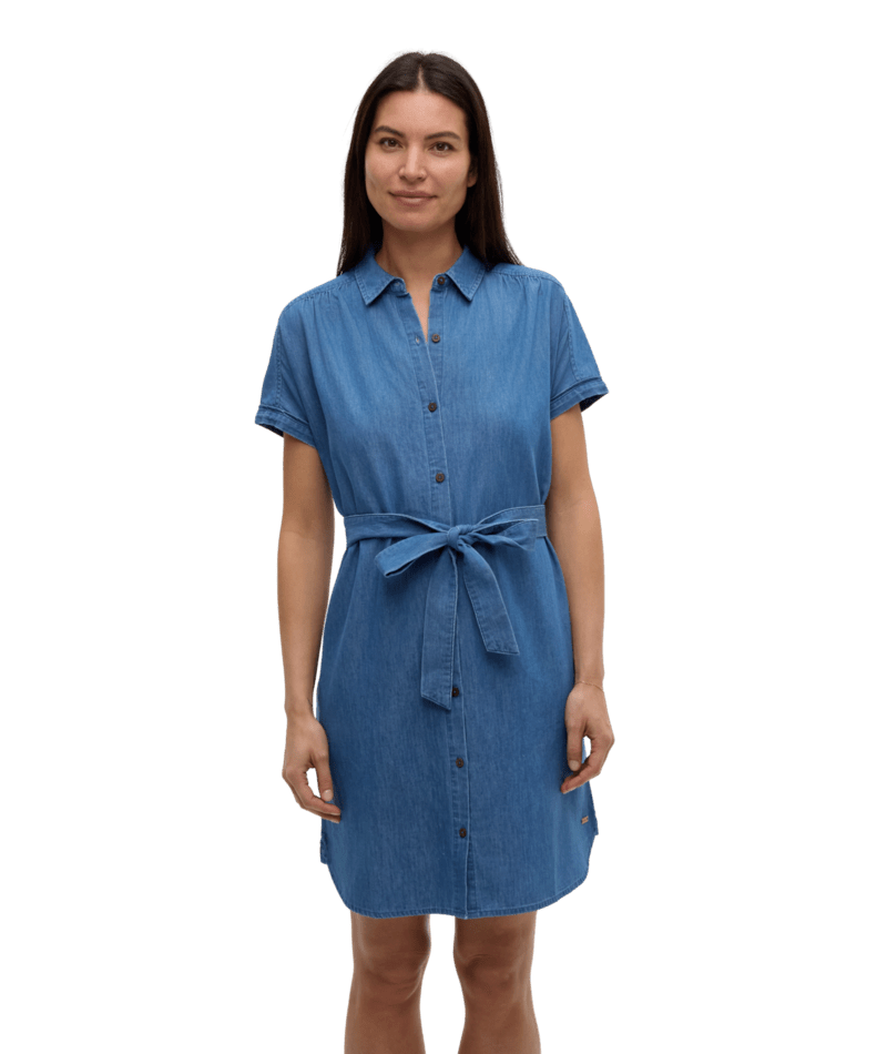 W Tern Dress, Colour: Mid Wash, Size: XS