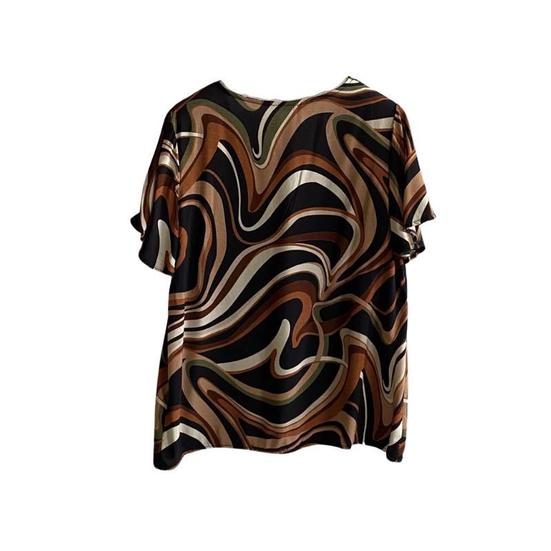 Blusa a fantasia marrone
