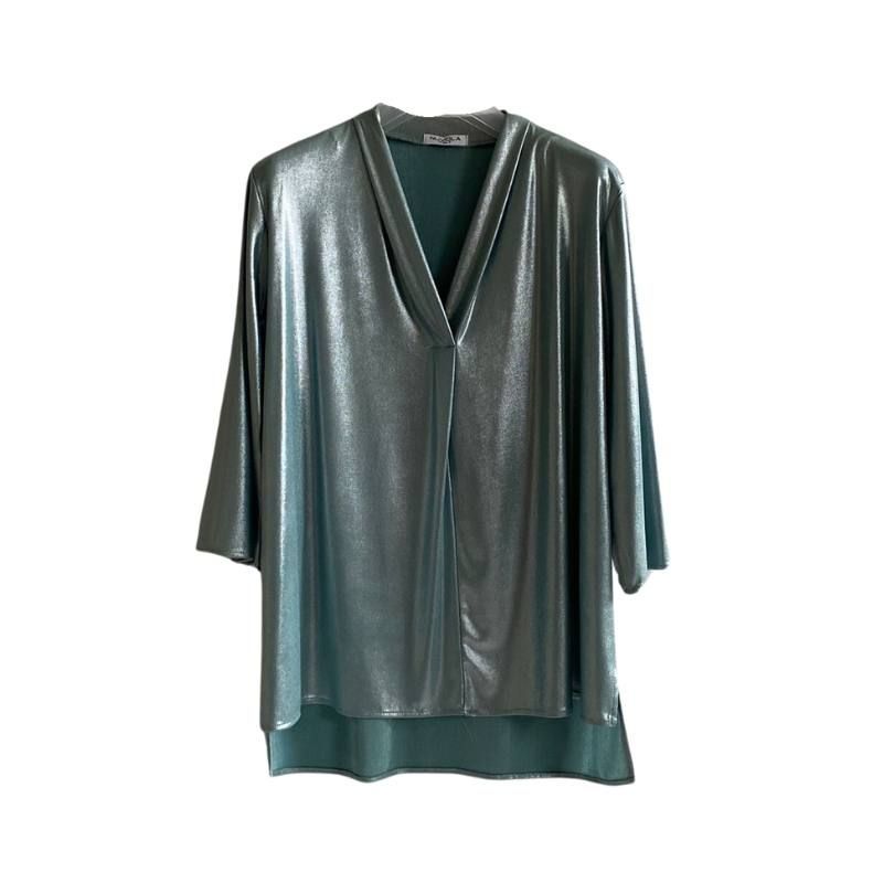 Blusa verde maniche 3/4