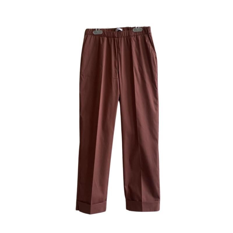 Pantalone lungo marrone elegante