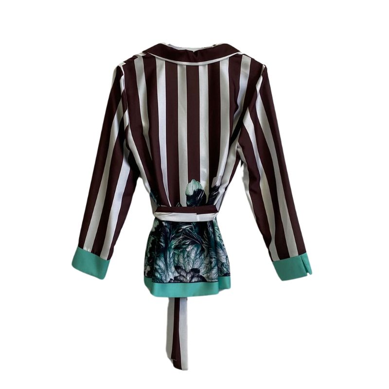 Giacca a strisce marrone