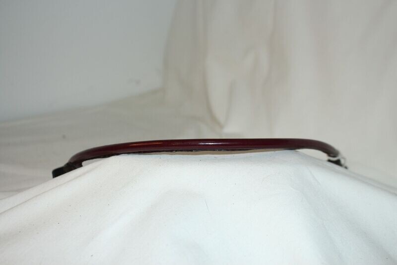 Frontal Cousu Rond Vernis Bordeaux