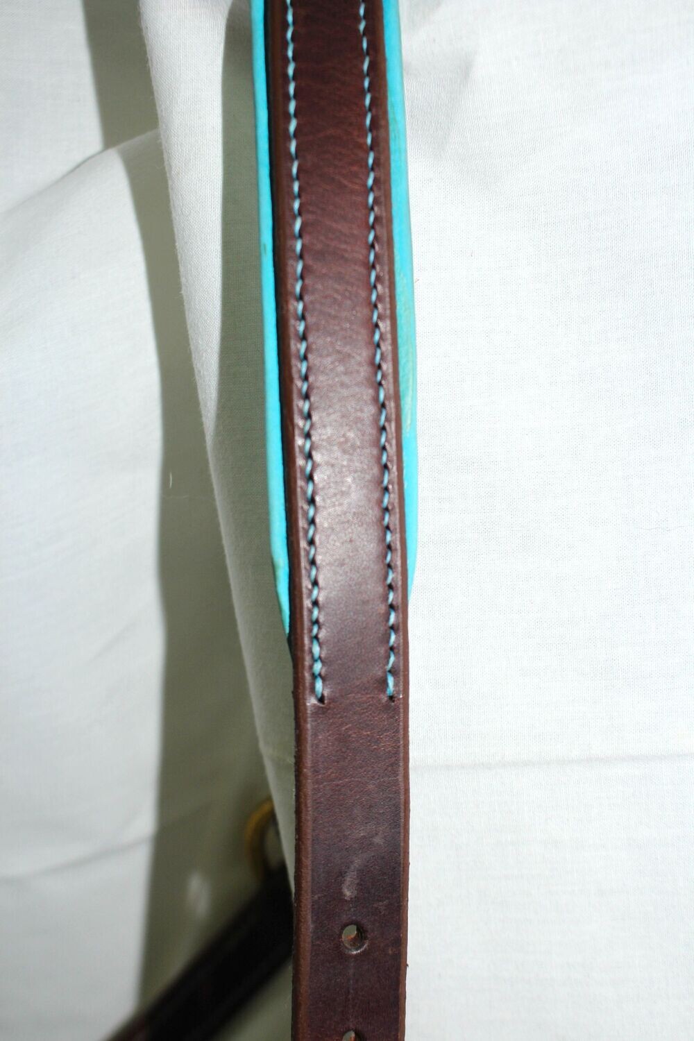 Licol Coloré Havane / Bleu Turquoise