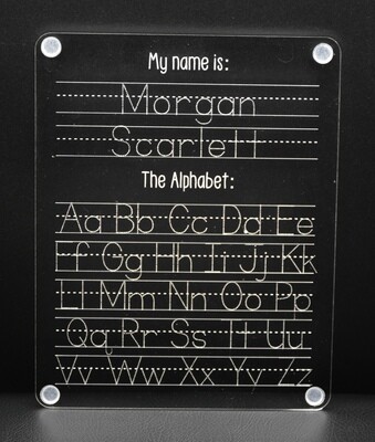 Acrylic Learning Tracing Board - Name and Alphabet - Standard