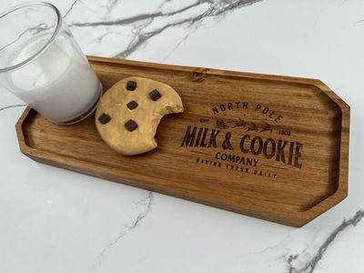 Santa Milk &amp; Cookie Tray