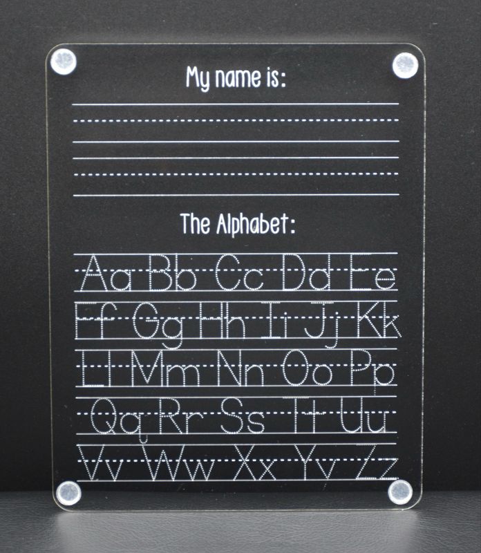Acrylic Learning Name Board – Choose From Primary Or Cursive