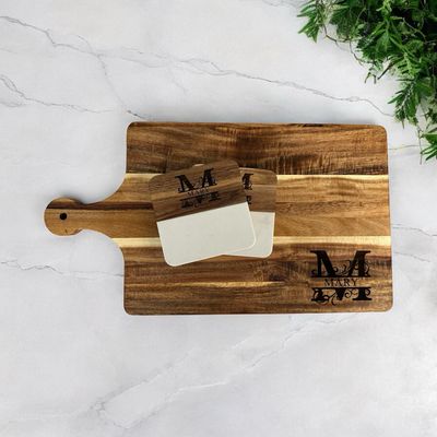Serving Board And Coaster Bundle