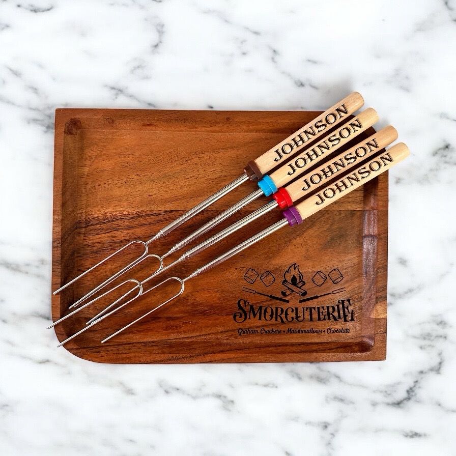 Marshmallow Roasting Sticks And S’mores Tray