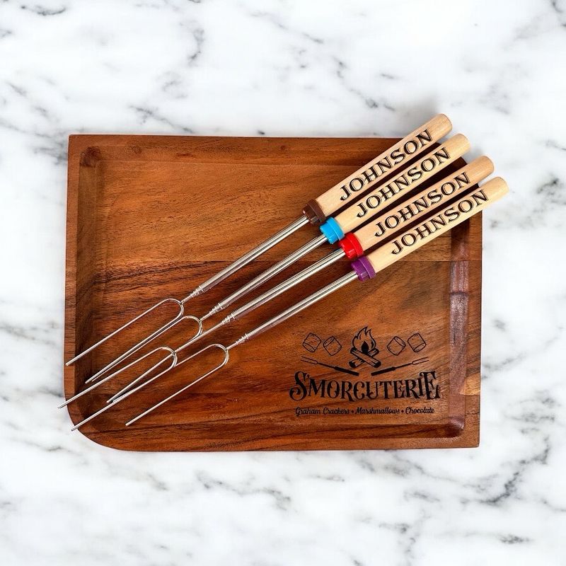 Marshmallow Roasting Sticks And S’mores Tray