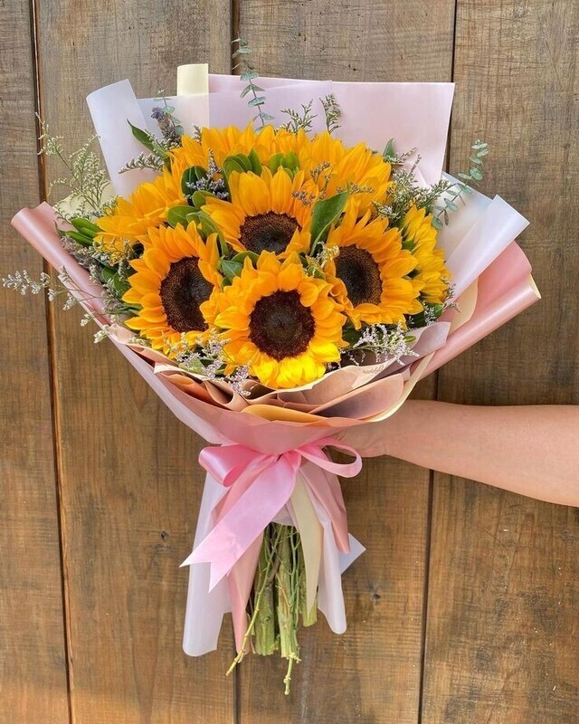 10 girasoles