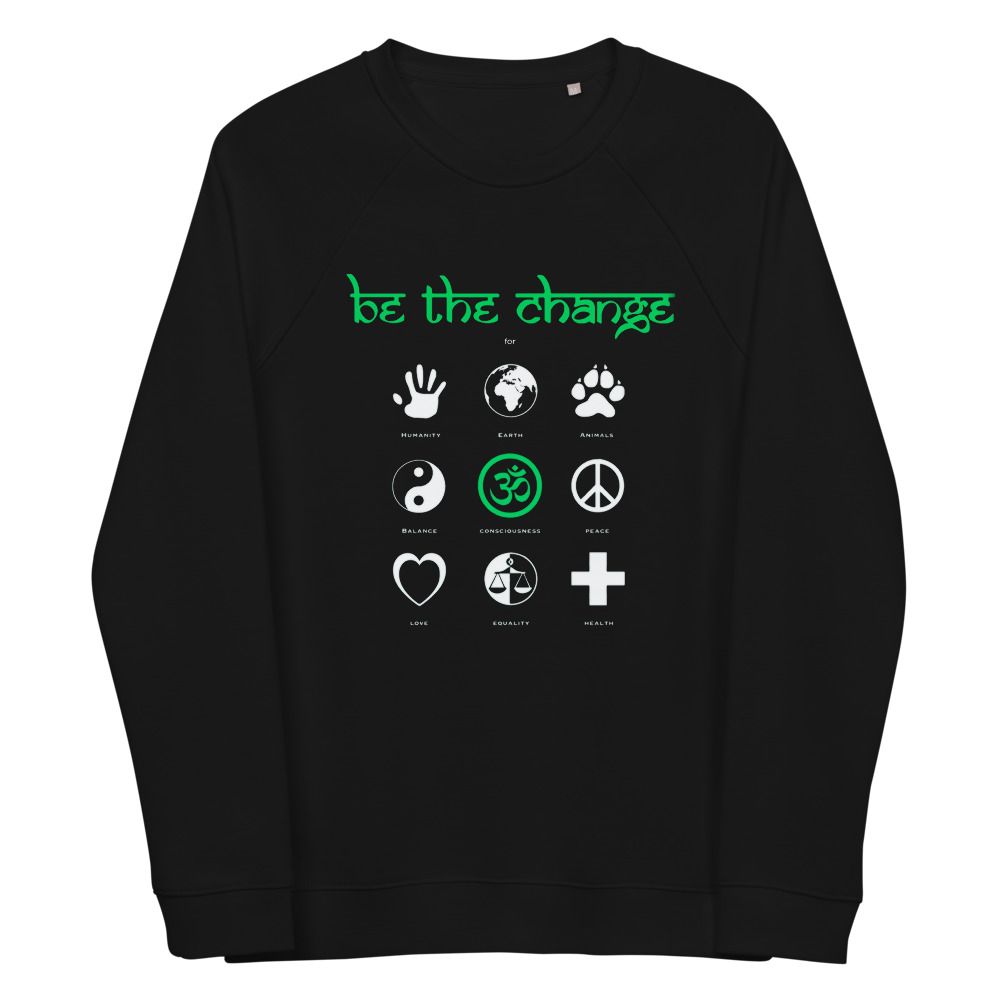 Unisex organic raglan sweatshirt