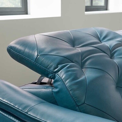 Carvel Leather Power Reclining Sofa with Power Headrest