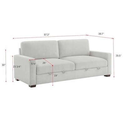 Lambert Fabric Sofa with 2 Storage Seats