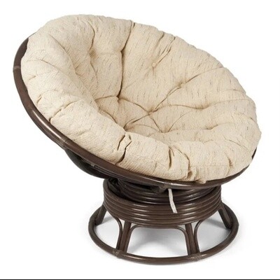 Round Papasan Chair with Cushion