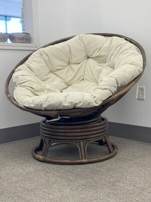 Round Papasan Chair with Cushion