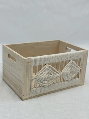 Wooden box with handrobe