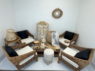 Arts and Crafts Banana leaf Furniture Set 5 pieces