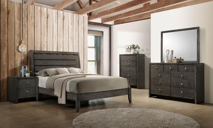 5-piece Queen Bedroom Set Mod Grey